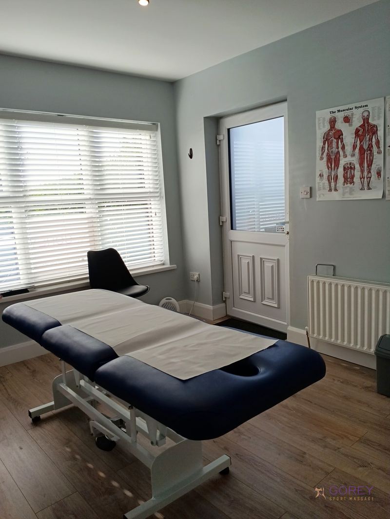 Massage table in the Gorey Sports Massage clinic
