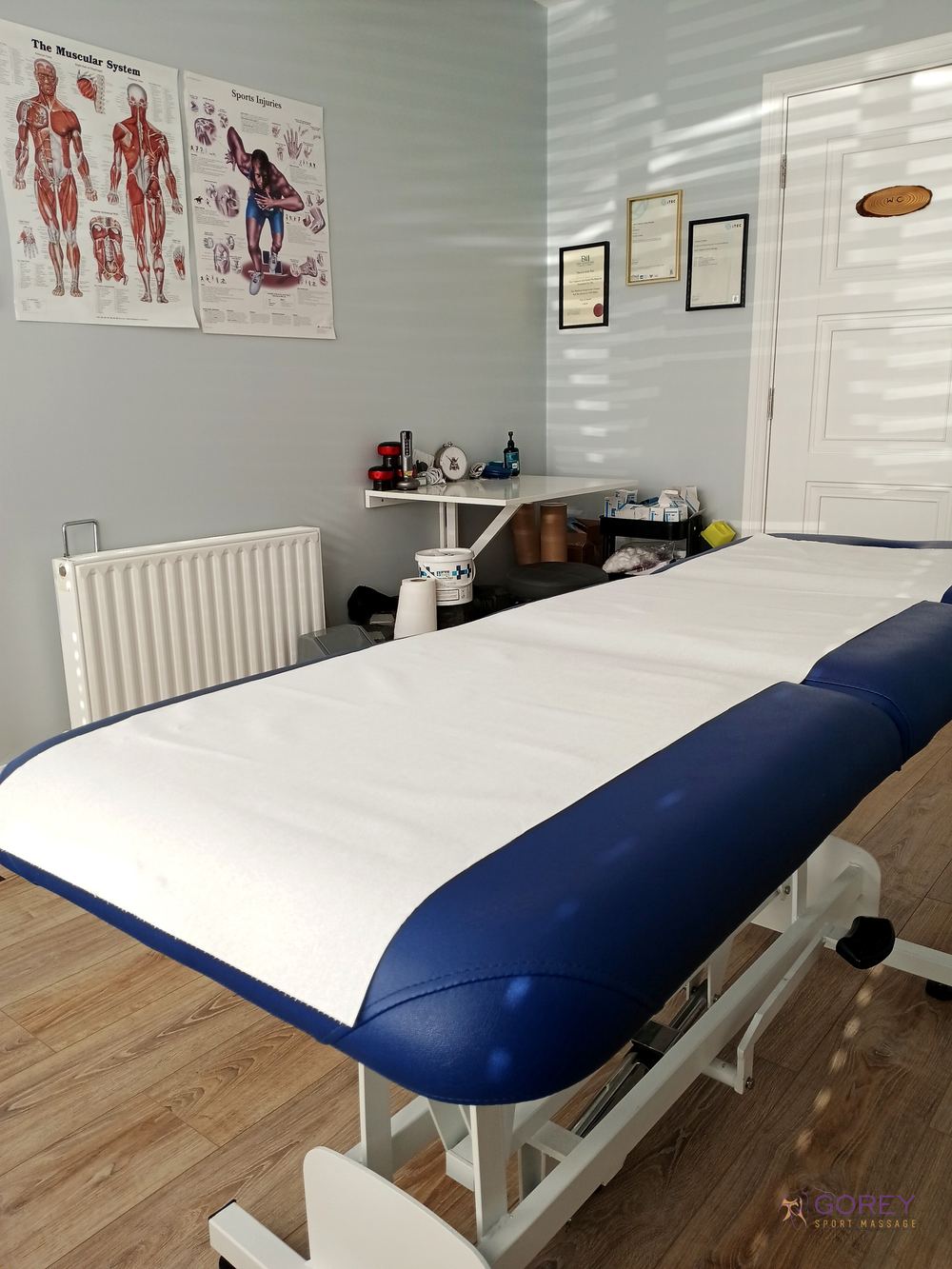 The treatment room at Gorey Sports Massage